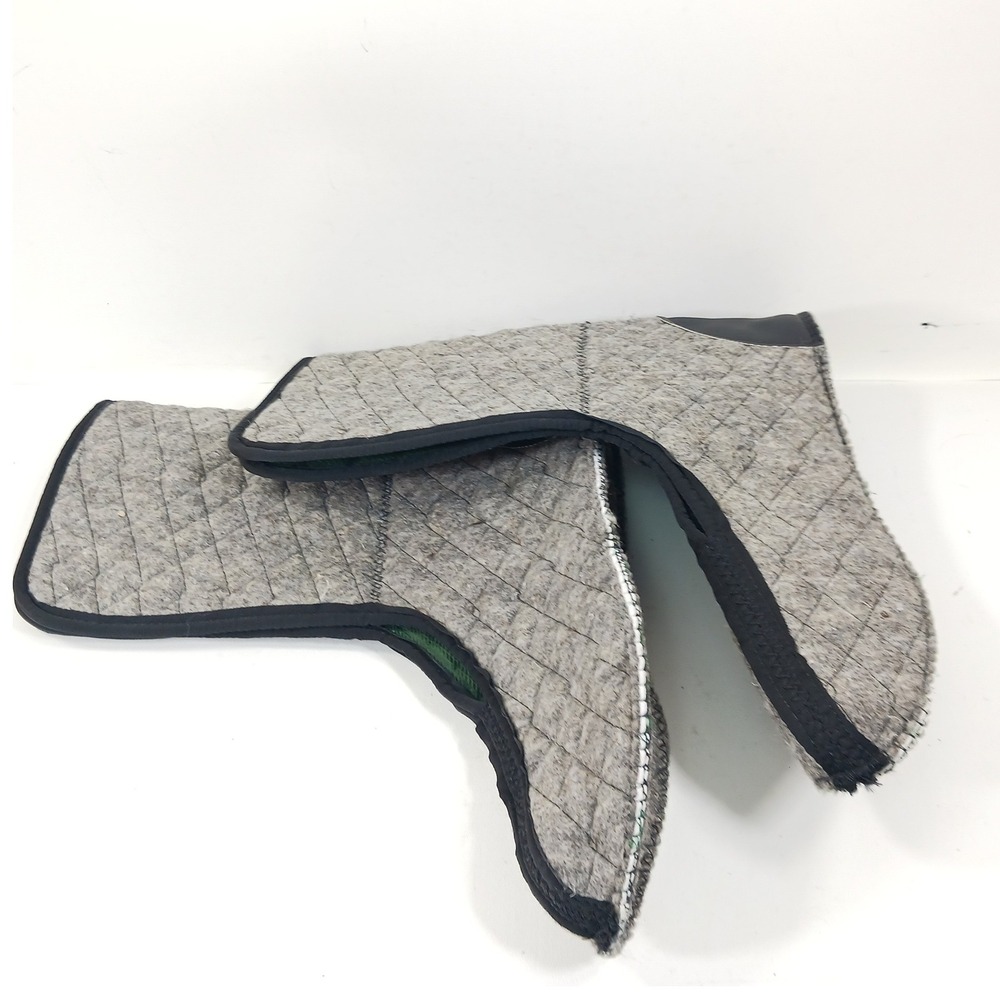 Schnees Thinsulate Wool Felt Boot Liners Grey Green Quilted Size 13 Replacement
